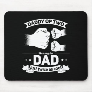 Dad Squared Fathers Day Dad Of Two Cool Daddy Of 2 Mouse Pad