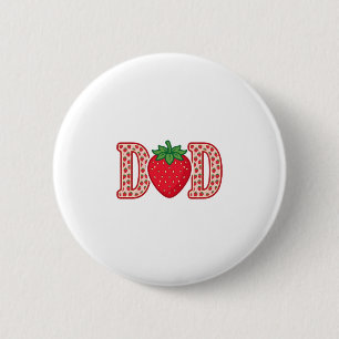 Dad Strawberry Lettering Vector Shirt Design_1 6 Cm Round Badge
