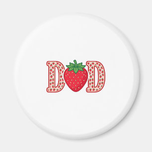 Dad Strawberry Lettering Vector Shirt Design_1 Magnet