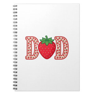 Dad Strawberry Lettering Vector Shirt Design_1 Notebook