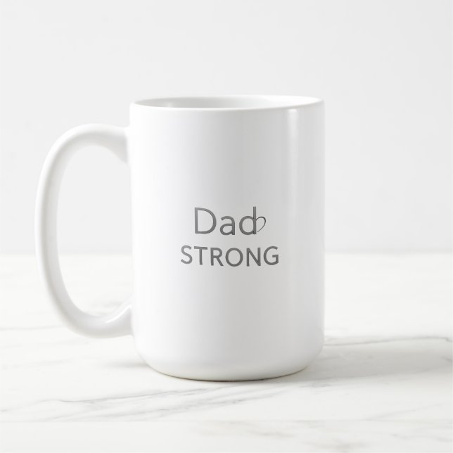 Dad Strong Cancer Awareness Mug – Inspirational Gi (Left)