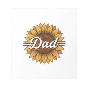 Dad Sunflower Vintage Engraving Shirt Design_1 Notepad
