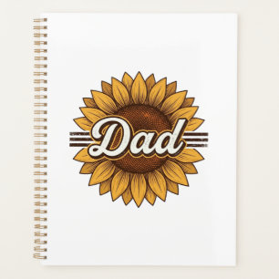 Dad Sunflower Vintage Engraving Shirt Design_1 Planner