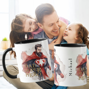 Dad Super Hero Two-Tone Coffee Mug