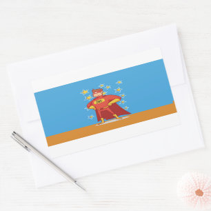 Dad Superhero on Father's Day Rectangular Sticker
