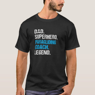 Dad Superhero Paragliding Coach Funny Humour Premi T-Shirt