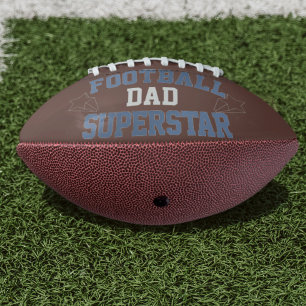Dad Superstar Custom Name Mini Football