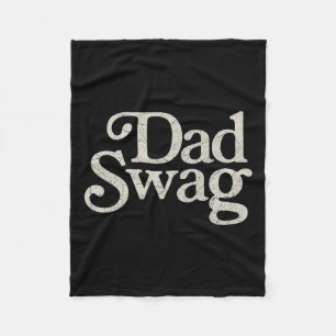 Dad Swag Retro Fathers Day Fleece Blanket