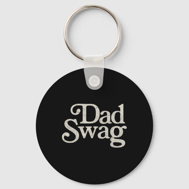 Dad Swag Retro Fathers Day  Key Ring (Front)