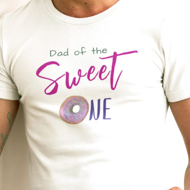 Dad Sweet One Doughnut Pink Girl 1st Birthday Part T-Shirt (Creator Uploaded)