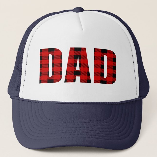 Dad Tartan Pattern-Christmas Gift  Trucker Hat (Front)