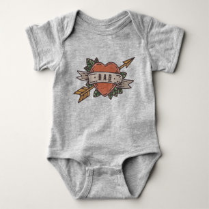 Dad Tattoo Baby Bodysuit