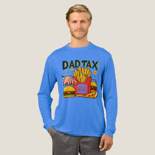 Dad Tax Food Inspector Funny Dad Long Sleeve Tri-Blend Shirt