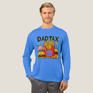 Dad Tax Food Inspector Funny Dad Long Sleeve Tri-Blend Shirt
