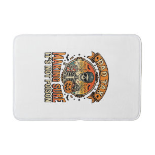 Dad Tax Funny Halloween Skeleton Candy_1 Bath Mat