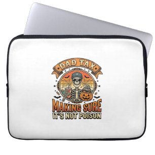 Dad Tax Funny Halloween Skeleton Candy_1 Laptop Sleeve