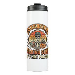 Dad Tax Funny Halloween Skeleton Candy_1 Thermal Tumbler