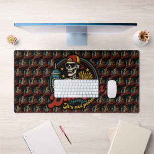 Dad Tax Making Sure It's Not Poison Skeleton Desk Mat