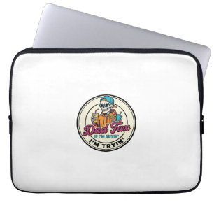 Dad Tax Skeleton Fast Food Humor Shirt Design_1 Laptop Sleeve