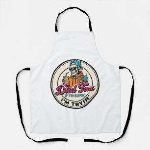 Dad Tax Skeleton Fast Food Humour Shirt Design_1 Apron