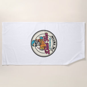 Dad Tax Skeleton Fast Food Humour Shirt Design_1 Beach Towel
