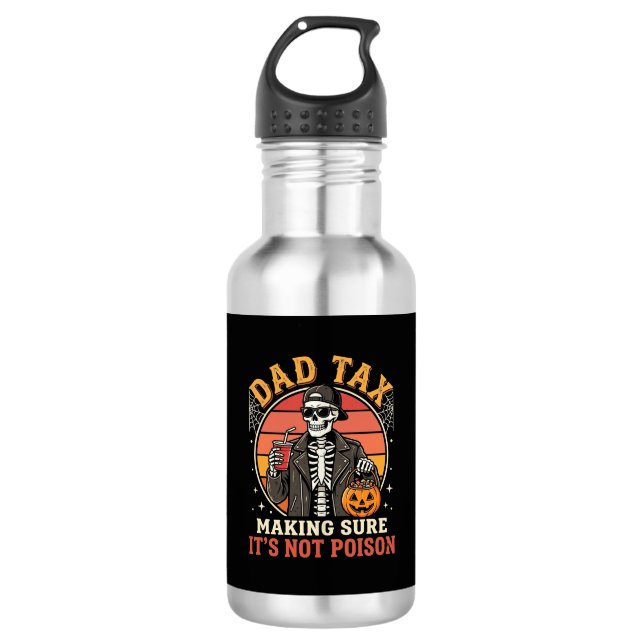 Dad Tax Skeleton Halloween Candy Vector Design_1 532 Ml Water Bottle (Front)