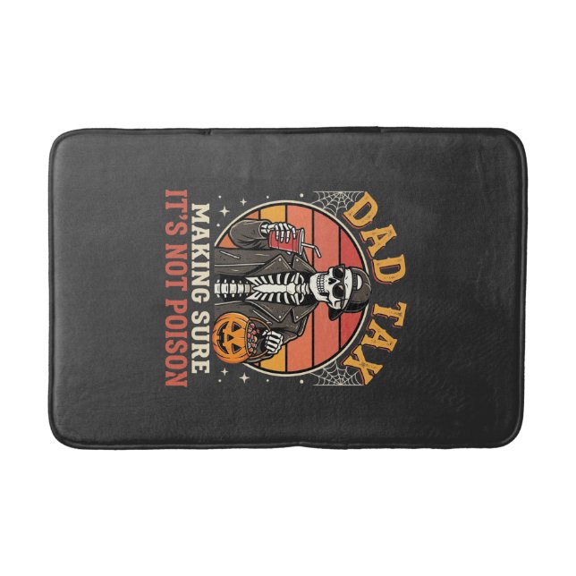 Dad Tax Skeleton Halloween Candy Vector Design_1 Bath Mat (Front)