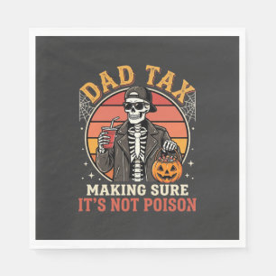 Dad Tax Skeleton Halloween Candy Vector Design_1 Napkin
