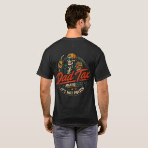 Dad Tax Skull Retro Sunset Funny Father's Day T-Shirt