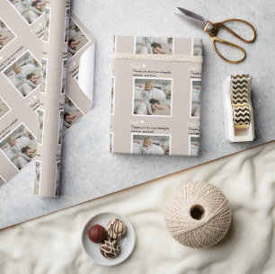Dad, Thank You For – Custom Photo & Text    Wrapping Paper