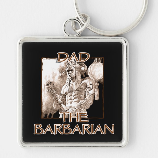 Dad the Barbarian Key Ring (Front)
