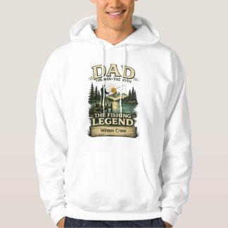 Dad The Fishing Legend Personalised Hoodie