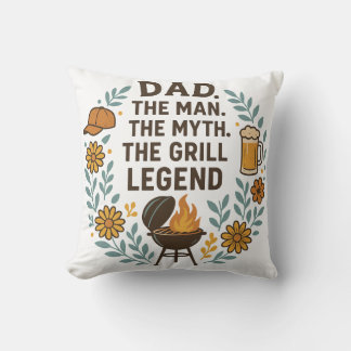 Dad the Grill Legend – Funny BBQ Gift Shirt Cushion