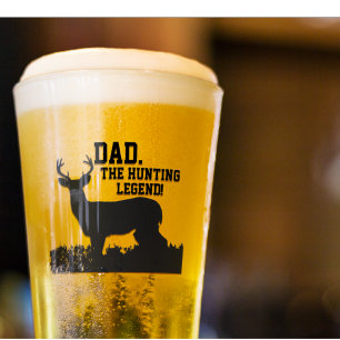 Dad The Hunting Legend Quote Father's Day Sports Glass