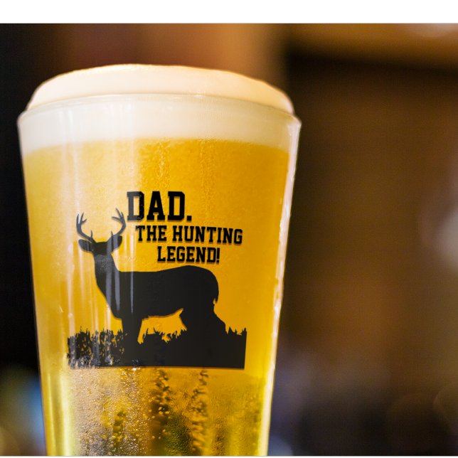 Dad The Hunting Legend Quote Father's Day Sports Glass (Creator Uploaded)