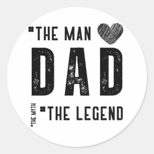 Dad : The Legend Classic Round Sticker
