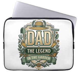 Dad The Legend in the Garden Vintage Gardening Des Laptop Sleeve