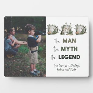 DAD The Man Myth Legend Outdoors Photo Plaque
