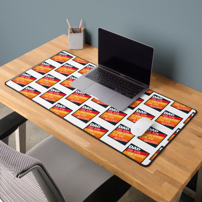 Dad The Man, The Myth, The Bad Influence Desk Mat (Office 2)