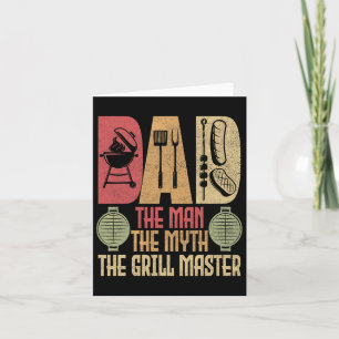 Dad The Man The Myth The Grill Master Bbq Party Rb Card
