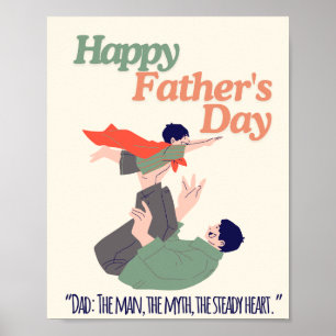 Dad: The Man. The Myth. The Heart-Father’s Day Poster