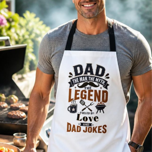 Dad The Man The Myth The Legend Apron (AI Generated Model)