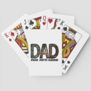 Dad - the man the myth the legend Dad; father; fat Playing Cards