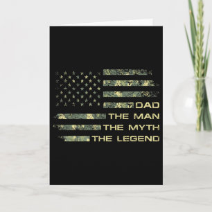 Dad The Man The Myth The Legend Fathers Day Camo U Card
