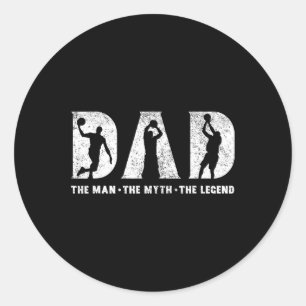 Dad The Man The Myth The Legend Father's Day Classic Round Sticker