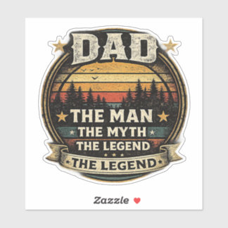 Dad The Man The Myth The Legend Funny Father Stick