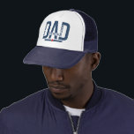 DAD the Man The Myth The Legend Trucker Hat<br><div class="desc">DAD the man the myth the legend blue typography with a red star accent.</div>