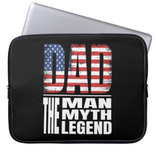DAD THE MAN THE MYTH THE LEGEND VETERANS GIFT LAPTOP SLEEVE