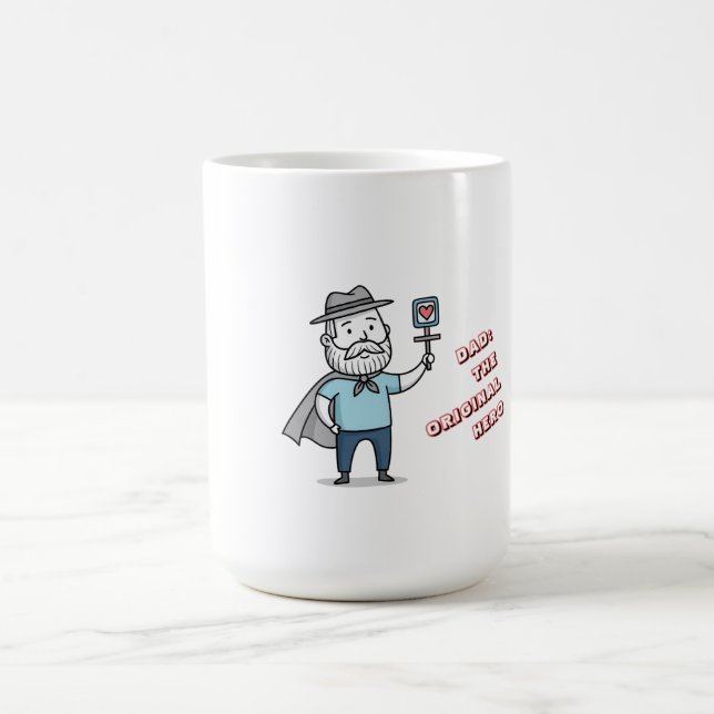 Dad the Original Hero Customisable Father's Day Coffee Mug (Center)