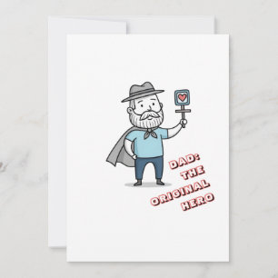 Dad the Original Hero Customizable Father's Day Invitation
